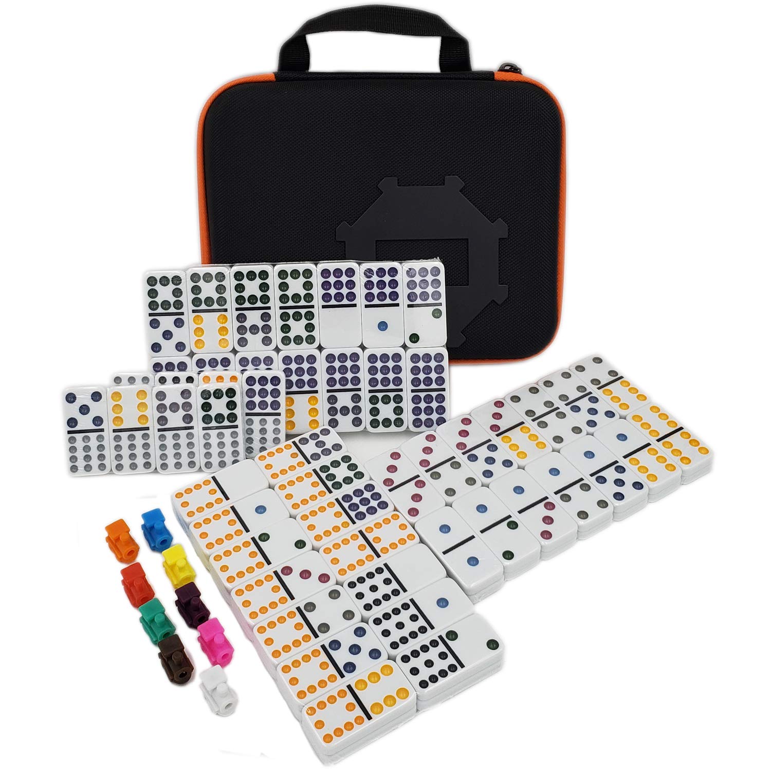 Amazon.com: Kalolary Double 12 Mexican Train Dominoes, 91 Tiles